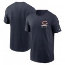 Men's Chicago Bears Navy Sideline Infograph Lockup Performance T Shirt