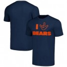 Men's Chicago Bears Navy The NFL ASL Collection by Love Sign Tri Blend T Shirt