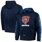 Men's Chicago Bears Navy Zubaz Tonal Oxide Pullover Hoodie