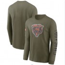 Men's Chicago Bears Olive 2022 Salute To Service Long Sleeve T Shirt