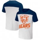 Men's Chicago Bears White NFL x Darius Rucker Collection Colorblocked T Shirt