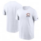 Men's Chicago Bears White Sideline Infograph Lockup Performance T Shirt