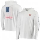 Men's Chicago Bears White Vineyard Vines Hoodie Long Sleeve T Shirt
