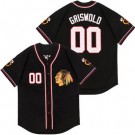 Men's Chicago Blackhawks #00 Clark Griswold Black Baseball Jersey