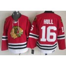 Men's Chicago Blackhawks #16 Bobby Hull Red Throwback Jersey