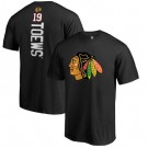 Men's Chicago Blackhawks #19 Jonathan Toews Black Printed T Shirt 112179