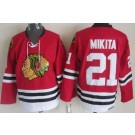 Men's Chicago Blackhawks #21 Stan Mikita Red Throwback Jersey