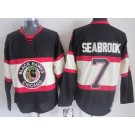 Men's Chicago Blackhawks #7 Brent Seabrook Black Alternate Throwback Jersey