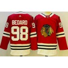 Men's Chicago Blackhawks #98 Connor Bedard Red Authentic Jersey