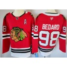 Men's Chicago Blackhawks #98 Connor Bedard Red Authentic Jersey
