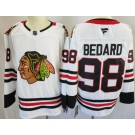 Men's Chicago Blackhawks #98 Connor Bedard White Authentic Jersey