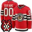 Men's Chicago Blackhawks Customized Red 2025 Winter Classic Authentic Jersey