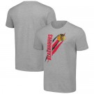 Men's Chicago Blackhawks Starter Gray Color Scratch T Shirt