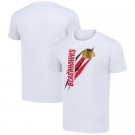 Men's Chicago Blackhawks Starter White Color Scratch T Shirt