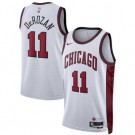 Men's Chicago Bulls #11 DeMar DeRozan White 2022 City Icon Heat Press Jersey