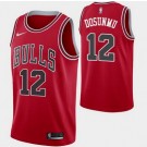 Men's Chicago Bulls #12 Ayo Dosunmu Red Icon Hot Press Jersey