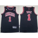 Men's Chicago Bulls #1 Derrick Rose Black Adidas Swingman Jersey