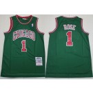 Men's Chicago Bulls #1 Derrick Rose Green 2008 Throwback Swingman Jersey