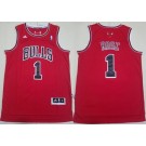 Men's Chicago Bulls #1 Derrick Rose Red Adidas Swingman Jersey