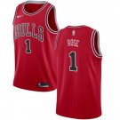 Men's Chicago Bulls #1 Derrick Rose Red Icon Hot Press Jersey