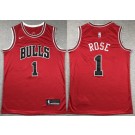 Men's Chicago Bulls #1 Derrick Rose Red Icon Swingman Jersey