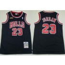 Men's Chicago Bulls #23 Michael Jordan Black 1997 Finals Throwback Swingman Jersey