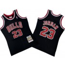 Men's Chicago Bulls #23 Michael Jordan Black 1997 Throwback Swingman Jersey
