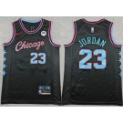 Men's Chicago Bulls #23 Michael Jordan Black 2025 City Sponsor Swingman Jersey