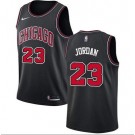 Men's Chicago Bulls #23 Michael Jordan Black Icon Hot Press Jersey