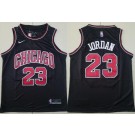 Men's Chicago Bulls #23 Michael Jordan Black Icon Swingman Jersey
