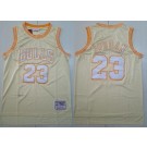 Men's Chicago Bulls #23 Michael Jordan Gold Hollywood Classic Swingman Jersey