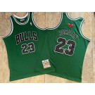 Men's Chicago Bulls #23 Michael Jordan Green 1997 Throwback Authentic Jersey