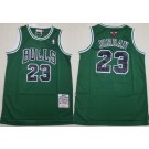 Men's Chicago Bulls #23 Michael Jordan Green 1997 Throwback Swingman Jersey