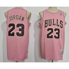 Men's Chicago Bulls #23 Michael Jordan Pink Throwback Swingman Jersey