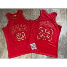 Men's Chicago Bulls #23 Michael Jordan Red 1996 Hardwood Classics Authentic Jersey