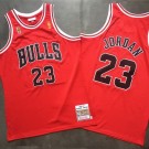 Men's Chicago Bulls #23 Michael Jordan Red 1997 Champions Throwback Authentic Jersey