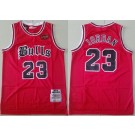 Men's Chicago Bulls #23 Michael Jordan Red Old English Faded 1997 Finals Swingman Jersey