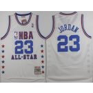Men's Chicago Bulls #23 Michael Jordan White 1989 All Star Swingman Jersey
