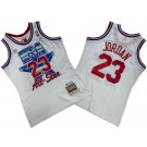 Men's Chicago Bulls #23 Michael Jordan White 1991 All Star Swingman Jersey