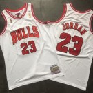 Men's Chicago Bulls #23 Michael Jordan White 1997 Champions Throwback Authentic Jersey