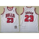 Men's Chicago Bulls #23 Michael Jordan White 1997 Throwback Swingman Jersey