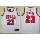 Men's Chicago Bulls #23 Michael Jordan White Icon Swingman Jersey