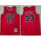 Men's Chicago Bulls #33 Scottie Pippen Red 1997 Finals Throwback Swingman Jersey