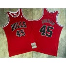 Men's Chicago Bulls #45 Michael Jordan Red 1994 Throwback Authentic Jersey