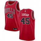 Men's Chicago Bulls #45 Michael Jordan Red Icon Hot Press Jersey