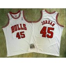 Men's Chicago Bulls #45 Michael Jordan White 1994 Throwback Authentic Jersey