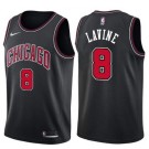 Men's Chicago Bulls #8 Zach Lavine Black Icon Hot Press Jersey