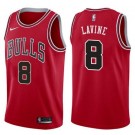 Men's Chicago Bulls #8 Zach Lavine Red Icon Hot Press Jersey