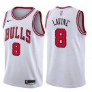 Men's Chicago Bulls #8 Zach Lavine White Icon Hot Press Jersey