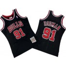 Men's Chicago Bulls #91 Dennis Rodman Black 1997 Throwback Swingman Jersey
